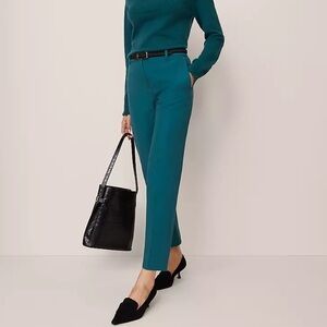 Ann Taylor Eva Ankle Pant Trousers in Deep Atlantic Teal Size 4P Office Minimal